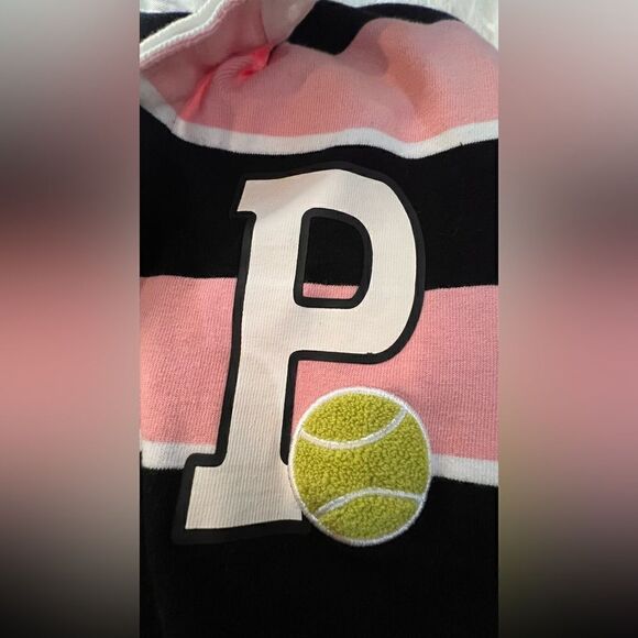 ZARA Patch Striped Polo Pink and Black, Unisex, Men size Small - Picture 7 of 15